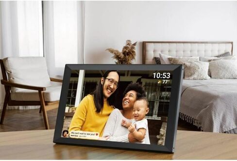 إطار صور رقمي FRAMEO - إطار صور WiFi مقاس 14.1 بوصة | إطارات رقمية للصور | إرسال الصور ومقاطع الفيديو باستخدام تطبيق Frameo | شاشة تعمل باللمس 1280 × 800 (متجددة) in Saudi Arabia