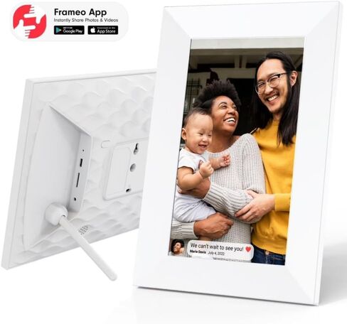 ONN 10.1" Digital Picture Frame Frameo WiFi Photo Transfer 16 GB Memory, Touch Screen (1280x800), Compatible for Both iOS and Android Devices. 100147212 (Renewed) in Saudi Arabia