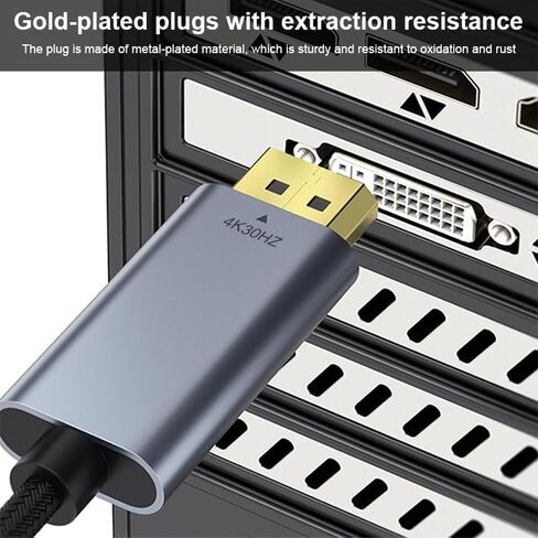 USB C to HDMI Cable 4K 30Hz High-Speed Type-C to HDMI Cord, Thunderbolt 3/4/5 Compatible with MacBook, iPhone 15/16 Series, Galaxy S9 to S24, Support 3D, HDR, 6.6FT in Saudi Arabia