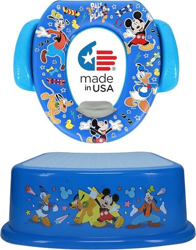 Disney Minnie Mouse 2 Pc "Happy Helpers" Essential Potty Training Set - Soft Potty Seat, Step Stool in Saudi Arabia