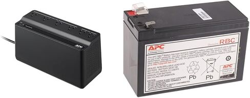 APC UPS Battery Backup Surge Protector, 425VA Backup Battery Power Supply, BE425M & UPS Battery Replacement, APCRBC110, for APC UPS Models BE550G, BE550MC in Saudi Arabia
