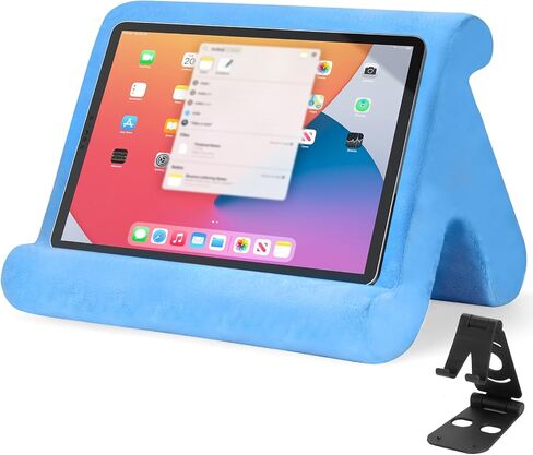 Universal Multi-Angle Tablet Stand Holder-Soft Pad Stand with black phone holder for Lap,Knee,Sofa and Bed,Compatible with iPad Pro 9.7,10.5,12.9 Air Mini 4 3,Kindle,Galaxy Tab,E-Reader (Pink) in Saudi Arabia
