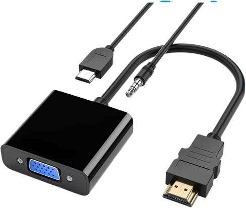 HDMI-Compatible to V/GA Converter Cord HD 1080P Male to Female Adapter for PC TV Box Projector HDTV(Product B) in Saudi Arabia