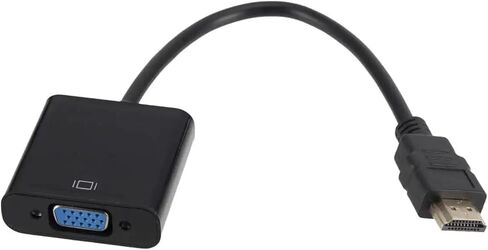 HDMI-متوافق مع سلك محول V/GA ​​فيديو عالي الدقة يدعم تحويل 1080P مناسب لجهاز عرض تلفزيون الكمبيوتر بدون (أبيض) in Saudi Arabia
