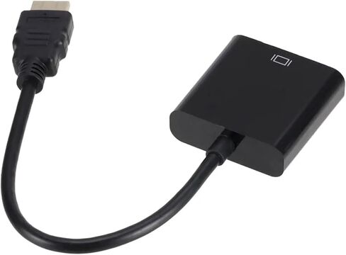 HDMI-متوافق مع سلك محول V/GA ​​فيديو عالي الدقة يدعم تحويل 1080P مناسب لجهاز عرض تلفزيون الكمبيوتر بدون (أبيض) in Saudi Arabia