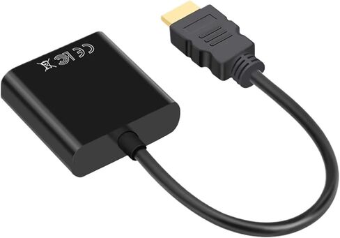 1080P HDMI-Compatible to V/GA Converter Male to Female Adapter with 3.5mm Ja-ck Cord for PC TV(Bundle 3) in Saudi Arabia