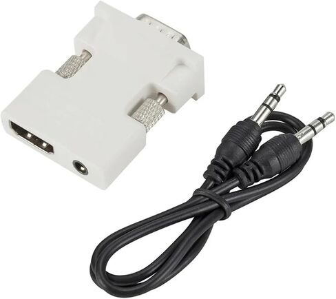 HDMI-Compatible to V/GA Adapter TV Box 1080P PC Aux Ja-ck 3.5 Video Cord Converter Projector M>oni>tor Projetor Display Port(Black HDMI2VGA) in Saudi Arabia
