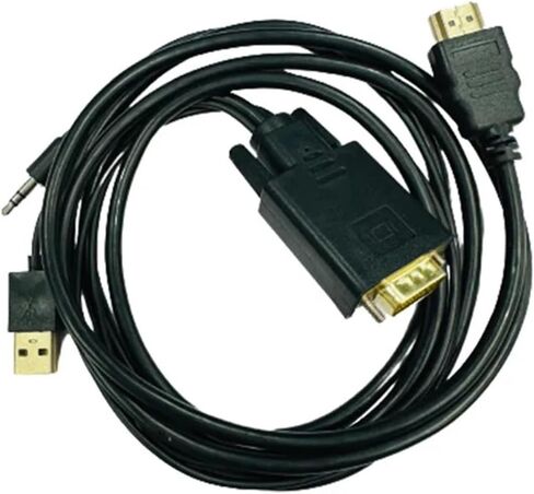 محول سلك 1.8 متر فولت/GA إلى HDMI مع مصدر طاقة USB 3.5 ملم 1080P إلى HDMI لجهاز عرض صندوق التلفزيون PC in Saudi Arabia