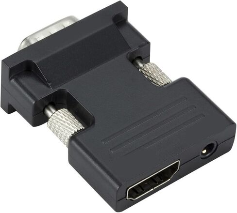 محول 1080P HDMI أنثى إلى V/GA ​​ذكر محول 3.5 مم يدعم محول إخراج sig/nal مع سلك HD2VGA (أبيض) in Saudi Arabia