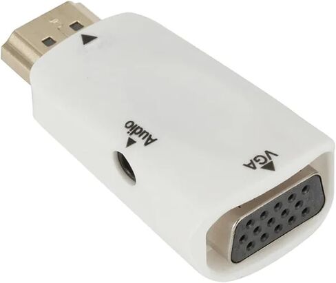 HDMI-متوافق ذكر إلى V/GA ​​أنثى محول HD 1080P سلك محول للكمبيوتر صندوق التلفزيون جهاز عرض الكمبيوتر (أبيض-لا كابل) in Saudi Arabia