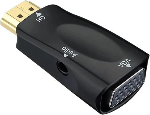 HDMI-متوافق ذكر إلى V/GA ​​أنثى محول HD 1080P سلك محول للكمبيوتر صندوق التلفزيون جهاز عرض الكمبيوتر (أبيض-لا كابل) in Saudi Arabia