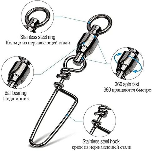 محمل كروي لصيد السمك عالي القوة مزود بحلقة ملحومة بمشبك ساحلي ومعيار المياه المالحة عالي القوة 100% من النحاس والفولاذ المقاوم للصدأ in Kuwait