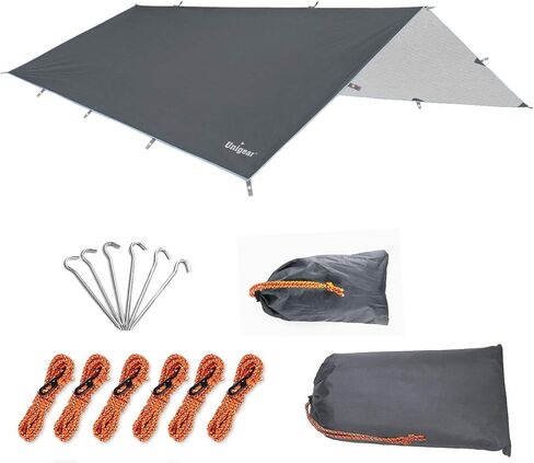 Unigear Hammock Rain Fly Waterproof Tent Tarp, UV Protection and PU 3000mm Waterproof, Lightweight for Camping, Backpacking and Outdoor Adventure in Kuwait