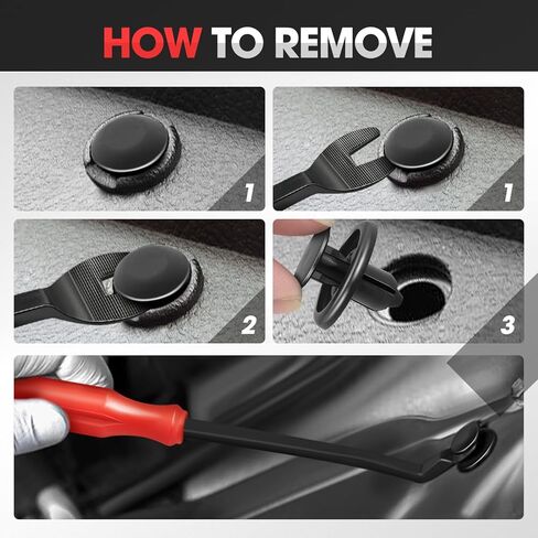 DNA MOTORING 200pcs Car Push Retainer Clips Bumper Clips, Universal Sizes Plastic Push Panel Fender Clip, Bumper Fender Rivets, TOOLS-00737 in Saudi Arabia