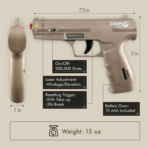 Laser Shooting Training SIRT Gun, Accessory for Trainer Target System with Point-of-Impact Display, Dry Fire Practice, Class I Laser Output <0.396mW, 1 Pistol (Model VariShot) in Saudi Arabia