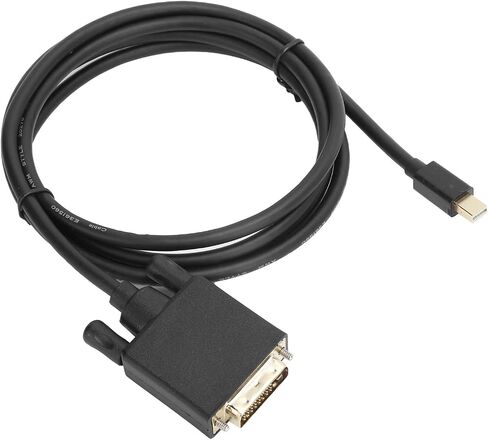 كابل SUNGOOYUE Mini DisplayPort إلى DVI، غطاء ABS أسود، دعم دقة 4K 1080P، موصل مطلي بالذهب مع رقائق منسوجة، متوافق مع أجهزة الكمبيوتر والشاشات (1.8 متر) in Saudi Arabia