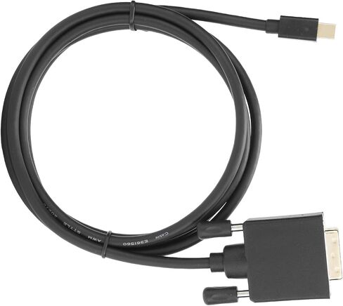 كابل SUNGOOYUE Mini DisplayPort إلى DVI، غطاء ABS أسود، دعم دقة 4K 1080P، موصل مطلي بالذهب مع رقائق منسوجة، متوافق مع أجهزة الكمبيوتر والشاشات (1.8 متر) in Saudi Arabia