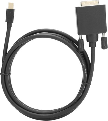 كابل SUNGOOYUE Mini DisplayPort إلى DVI، غطاء ABS أسود، دعم دقة 4K 1080P، موصل مطلي بالذهب مع رقائق منسوجة، متوافق مع أجهزة الكمبيوتر والشاشات (1.8 متر) in Saudi Arabia