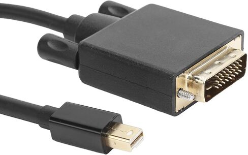 كابل SUNGOOYUE Mini DisplayPort إلى DVI، غطاء ABS أسود، دعم دقة 4K 1080P، موصل مطلي بالذهب مع رقائق منسوجة، متوافق مع أجهزة الكمبيوتر والشاشات (1.8 متر) in Saudi Arabia