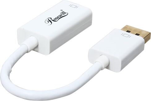 Rosewill osewill DisplayPort إلى DVI Video Converter Dongle | محول محمول لأجهزة الكمبيوتر الشخصية وأجهزة الكمبيوتر المحمولة والشاشات وأجهزة العرض وأجهزة التلفزيون in Kuwait