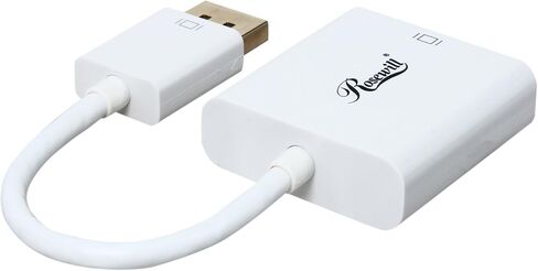 Rosewill osewill DisplayPort إلى DVI Video Converter Dongle | محول محمول لأجهزة الكمبيوتر الشخصية وأجهزة الكمبيوتر المحمولة والشاشات وأجهزة العرض وأجهزة التلفزيون in Kuwait