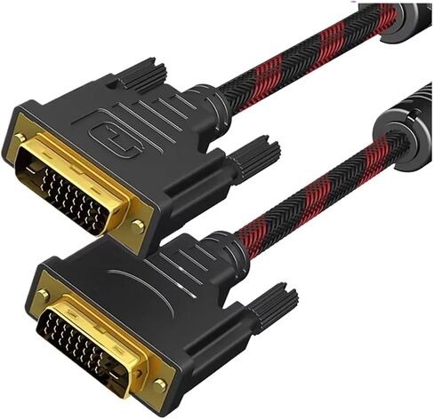 QMQF DVI to Cable DVI-D 24+1 Male Computer M>oni>tor Projector Video TV HD D Data .5 in Saudi Arabia