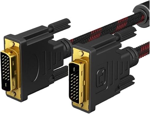 QMQF DVI to Cable DVI-D 24+1 Male Computer M>oni>tor Projector Video TV HD D Data .5 in Saudi Arabia
