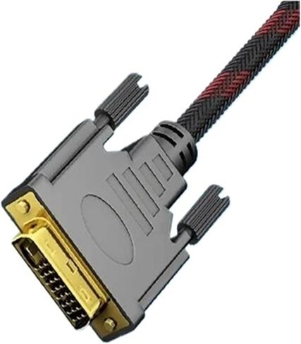 QMQF DVI to Cable DVI-D 24+1 Male Computer M>oni>tor Projector Video TV HD D Data .5 in Saudi Arabia