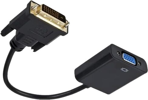 1080P DVI to V/GA Adapter DVI-D Male to V/GA Female 24+1 25Pin to 15Pin Converter Cable for PC Computer M>oni>tor Projector HDTV in Saudi Arabia
