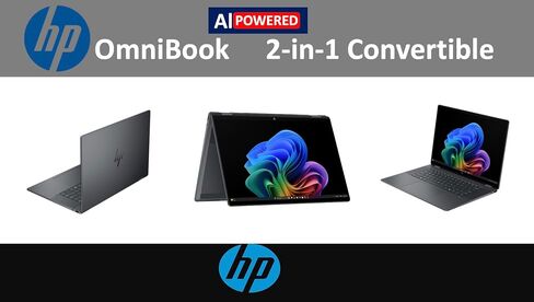 HP OmniBook X Flip AI Powered 2-in-1 Copilot+ Laptop (NextGen Envy x360) 16.0" Touch IPS WUXGA (Intel Ultra 7-258V, 32GB LPDDR5X, 2TB SSD, Backlit KB, Thunderbolt 4, Win11H) w/DKZ USB Port Expander in Saudi Arabia