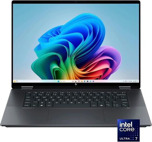 HP OmniBook X Flip AI Powered 2-in-1 Copilot+ Laptop (NextGen Envy x360) 16.0" Touch IPS WUXGA (Intel Ultra 7-258V, 32GB LPDDR5X, 2TB SSD, Backlit KB, Thunderbolt 4, Win11H) w/DKZ USB Port Expander in Saudi Arabia