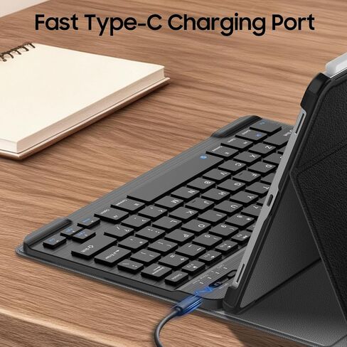 FINTIE Keyboard Case for Samsung Galaxy Tab S11 5G 11 Inch 2025 Model (SM-X730/X736B), Slim Lightweight Stand Cover with Magnetically Detachable Wireless Bluetooth Keyboard, Black in Saudi Arabia