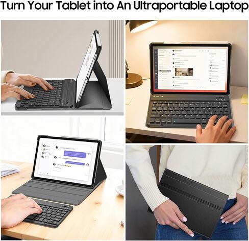 FINTIE Keyboard Case for Samsung Galaxy Tab S11 5G 11 Inch 2025 Model (SM-X730/X736B), Slim Lightweight Stand Cover with Magnetically Detachable Wireless Bluetooth Keyboard, Black in Saudi Arabia