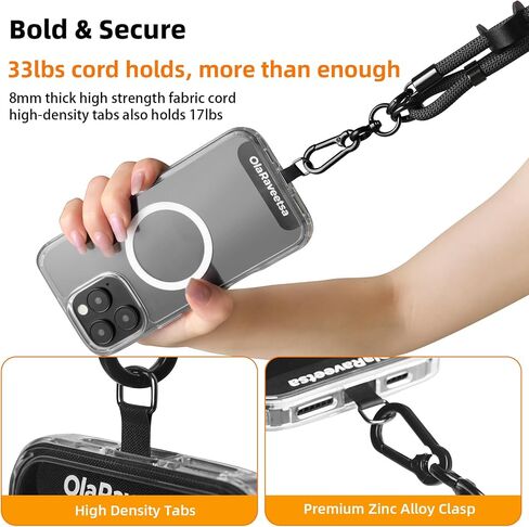 Phone Lanyard,Neck&Crossbody Strap,Anti-Theft Enhanced for iPhone/Android,Upgraded Fast-Fix Design,Travel & Everyday Use in Saudi Arabia