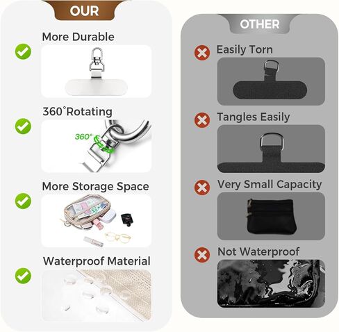 حزام Clip and Go للهاتف مع المحفظة، حبل للهاتف حول الجسم، حقيبة شفافة قابلة للتعديل والفصل مع حقيبة بسحاب لأحداث الاستاد والحفلات الموسيقية in Kuwait