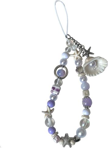 VICKYPOP Cute Shell Cell Phone Lanyard Strap Charms - Handmade Starfish Phone Charms for Women in Saudi Arabia