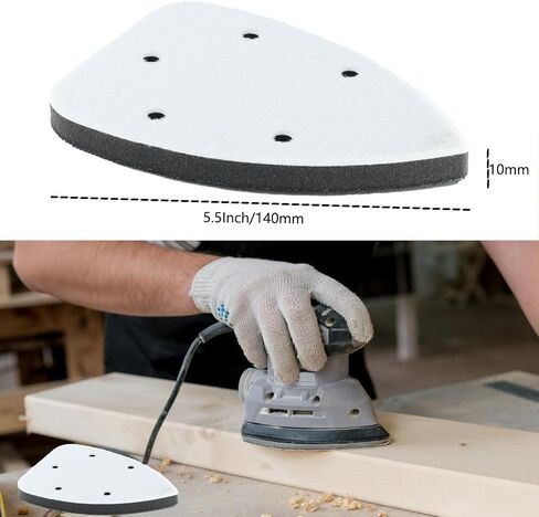 25PCS Mouse Sander Sandpaper with 2pcs Foam Sanding Pads for Mouse Sander 140mm*90mm 5 Holes Mouse Detail Sander Sandpaper 40-240 Grits in Saudi Arabia
