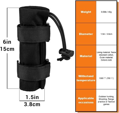 AIRSSON 6 Inch Supressor Cover with Flame Resistant Inner Lining, 1300℉ Heat Resistant in Saudi Arabia