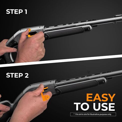 Gun Safety Chamber Flag - Bright Orange, Sturdy and Durable Gun Range Accessories for Adults - Universal Fit Firearm Safety Device USA Made - Set of 6 in Kuwait