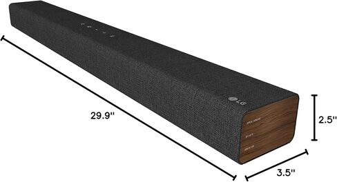 LG SP2 2.1 Channel 100W Sound Bar with Built-in Subwoofer in Fabric Wrapped Design – Black (Renewed) in Saudi Arabia
