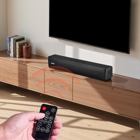 VEVOR Sound Bar للتلفزيون الذكي، 2.1 قناة، مكبرات صوت تلفزيون مدمجة مقاس 35 بوصة مع مضخم صوت مدمج لجهاز العرض، اتصال Bluetooth AUX، إعداد سهل، نظام صوت محيطي 120 وات للصوت المنزلي in Saudi Arabia