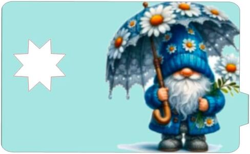 Gnome with Umbrella of Daisies Credit Card Skin, Debit Card Skin Credit Card Skin Custom Credit Card Stickers Skin Card Cover Sticker Credit Card Covers Skin, Debit Card Sticker Cover - Skins by That Slaps! in Saudi Arabia