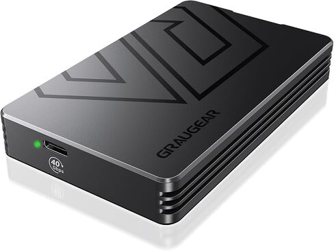 GRAUGEAR 40Gbps M.2 NVMe SSD Enclosure, Aluminum Alloy Tool-Free Case, USB4/Thunderbolt 4 Compatible, Supports PCIe Gen4 NVMe 2230-2280 SSD, Compact Portable External Storage (U4-40G01) in Saudi Arabia