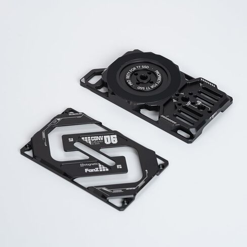 حافظة توسيع مغناطيسية من الألومنيوم لجهاز Samsung SSD T7 - ​​مع تركيب برغي 1/4 (أسود) in Saudi Arabia