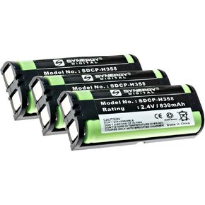 بطاريات هاتف لاسلكية رقمية من Synergy، متوافقة مع هاتف باناسونيك اللاسلكي KX-TGA670B، (Ni-MH، 2.4 فولت، 830 مللي أمبير في الساعة)، تتضمن العبوة: 3 بطاريات SDCP-H358 in Kuwait