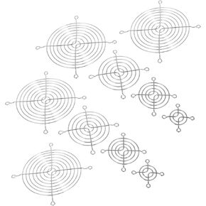 Artibetter 10pcs Computer Fan Grills Mesh Covers for PC Cooling High Airflow with Screws Galvanized Iron for Safe Gaming and Overclocking in Saudi Arabia