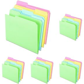 Ampad Pendaflex C2113PASR Pastel Color File Folders, 1/3 Cut Top Tab, Letter, Assorted (Box of 100) in Saudi Arabia