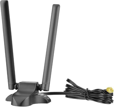 Dual Band WiFi Antenna 2.4GHz 5.8GHz RP-SMA Magnetic Base with 6.5ft Cable for Router PCIe Card Laptop Security Camera in Saudi Arabia
