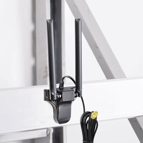 Dual Band WiFi Antenna 2.4GHz 5.8GHz RP-SMA Magnetic Base with 6.5ft Cable for Router PCIe Card Laptop Security Camera in Saudi Arabia