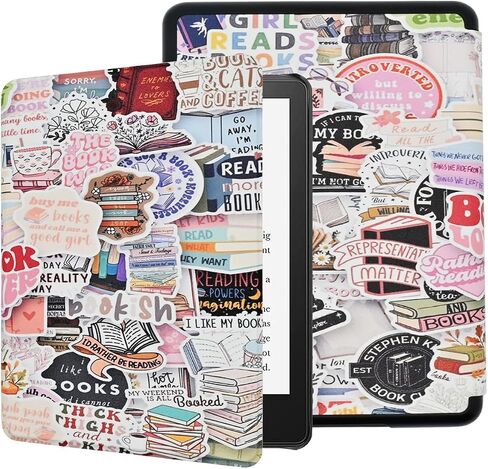 حافظة لجميع أجهزة Kindle الجديدة مقاس 6 بوصات 2024 و2022 (الجيل 11) - غطاء ذكي من جلد البولي يوريثان، إيقاظ تلقائي للنوم، حزام يد، حافظة حماية ممتازة لعشاق كتب الكتب الأساسية من Kindle Basic in Kuwait